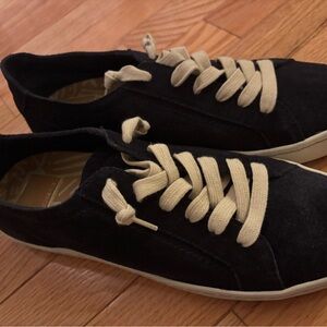 Dolce Vita Black Sneakers with Cream Laces